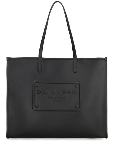 Dolce & Gabbana Smooth Leather Tote Bag - Black