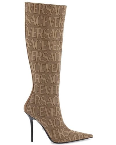 Versace ' Allover' Boots - Brown