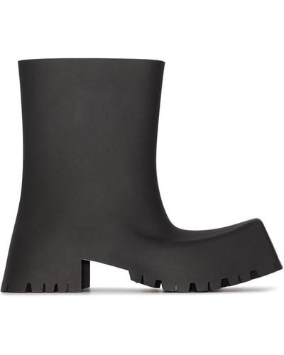 Balenciaga Trooper Block-heel Rubber Boots - Black