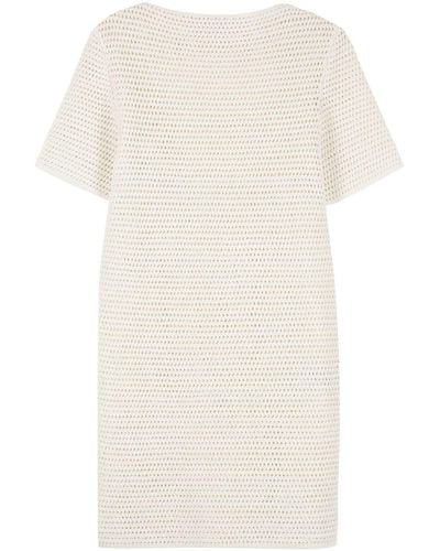 Bottega Veneta Lace-effect Knitted Dress - White