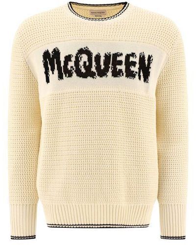 Alexander McQueen Logo Sweater - Natural