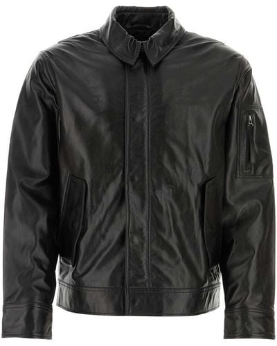 Helmut Lang Leather Jackets - Black