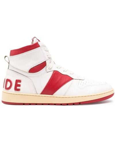 Rhude Rhecess High-top Leather Sneakers - Pink