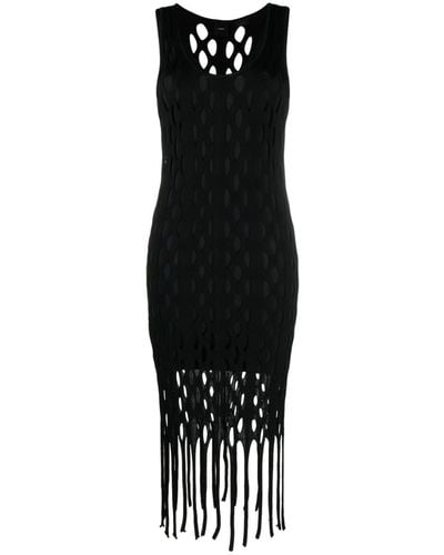 Pinko Dress With Fringes - Black