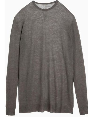 Rick Owens Dust Semi-Transparent Sweater - Gray