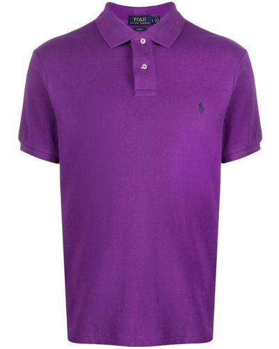 Polo Ralph Lauren Polo Pony Embroidered Polo Shirt - Purple