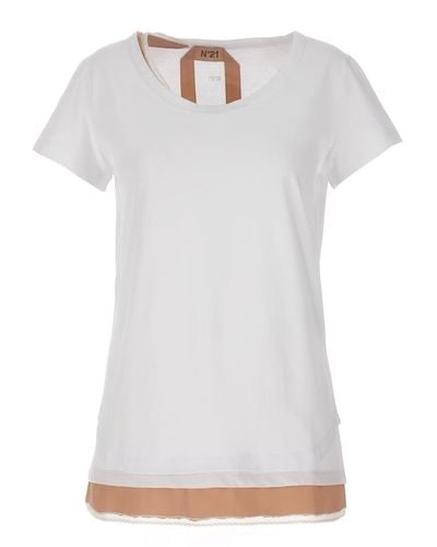 N°21 Slip Insert T-shirt - White