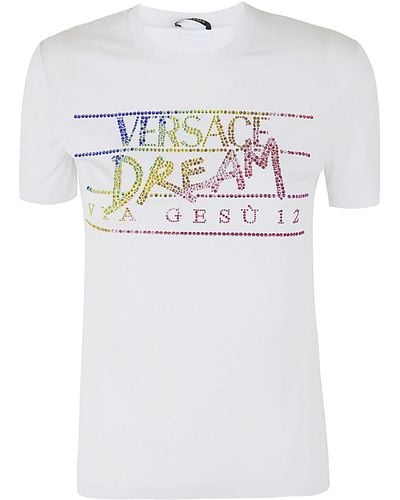 Versace Logo T Shirt Clothing - White