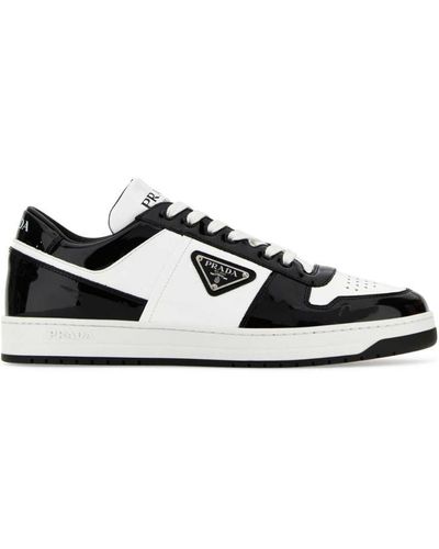 Prada Downtown Patent Leather Low-top Trainers - Multicolour