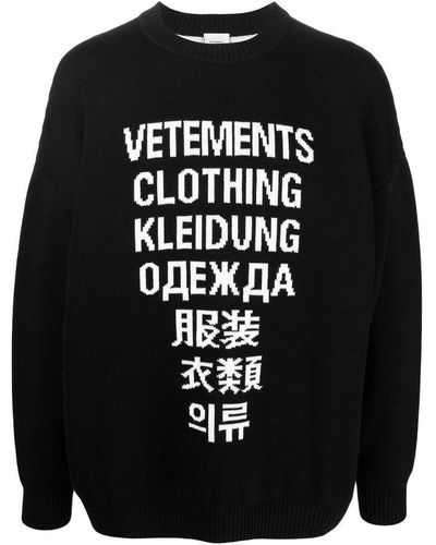 Vetements Sweaters - Black