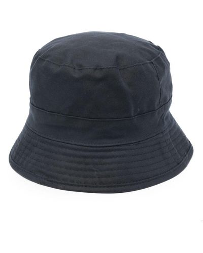 Baracuta Waxed Cotton Bucket Hat - Blue