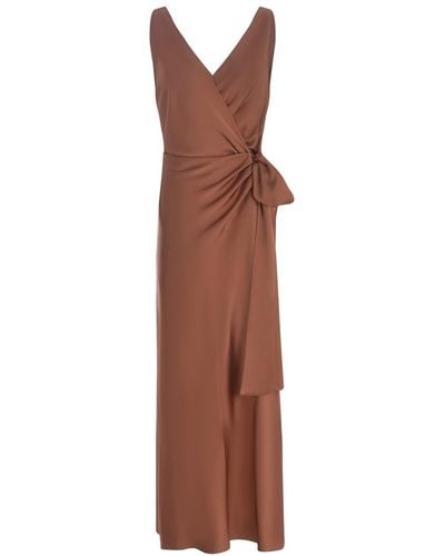 Pinko Long Dress "Volpicella" - Brown
