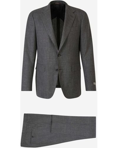 Canali Textured Wool Suit - Grey