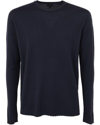 MD75 Wool Round Neck Pullover - Blue