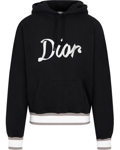 Dior Logo Hooded Sweatshirt - Black