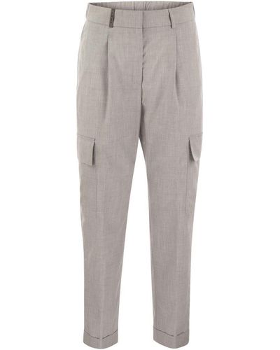 Peserico Cargo Trousers - Grey