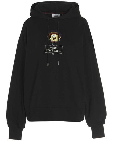 Gcds 'Don'T Care' Capsule Hoodie With 'Don'T Care' Capsule - Black