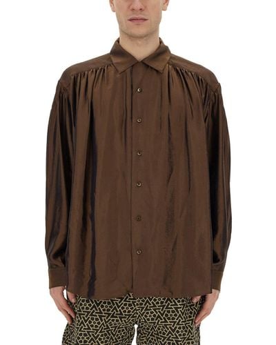 A.I.E. Oversize Shirt - Brown