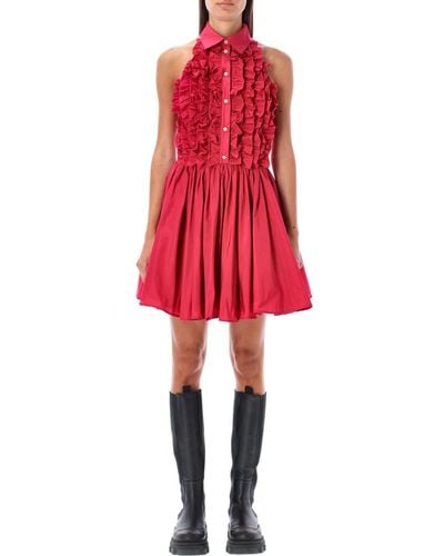 MSGM Ruffle Dress - Red