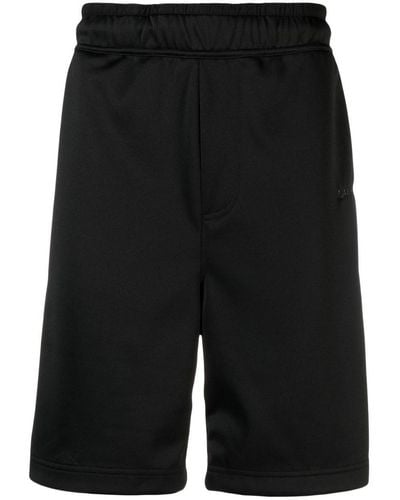 Lanvin Logo-embroidered Track Shorts - Black