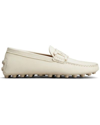 Tod's Gommini Leather Driving Shoes - Natural