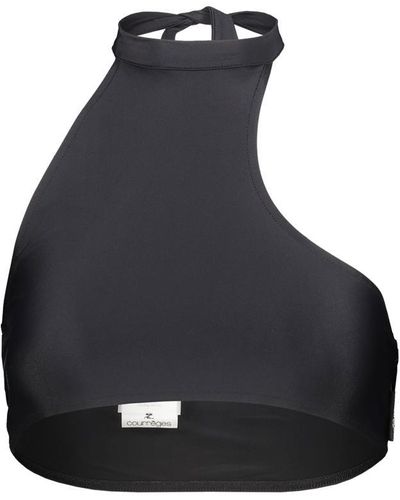 Courreges Twist Top Tech Jersey Swimsuit Clothing - Black