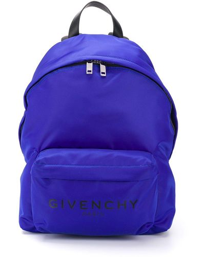 Givenchy Logo Print Backpack - Blue