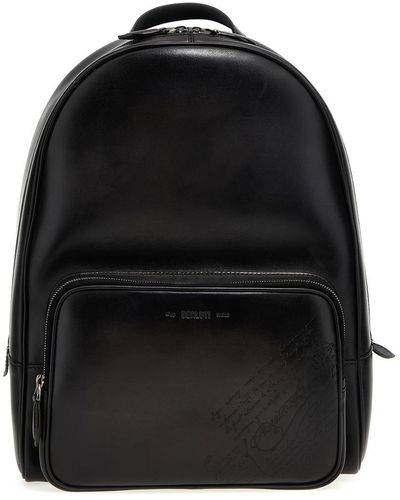Berluti Leather Backpack - Black