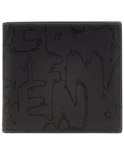 Alexander McQueen Abstract Print Wallet - Black