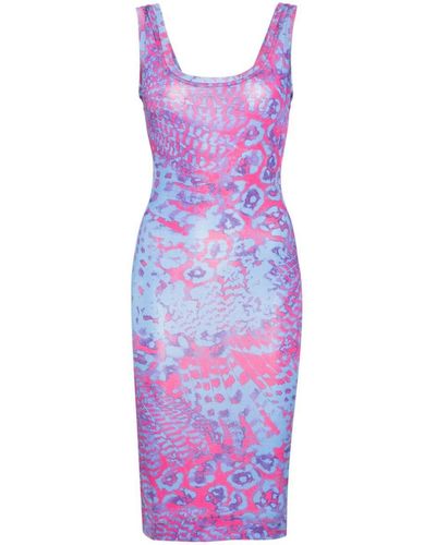 Versace Animal Print Dress - Purple