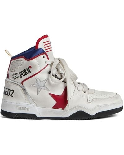 DSquared² Logo-print High-top Sneakers - White
