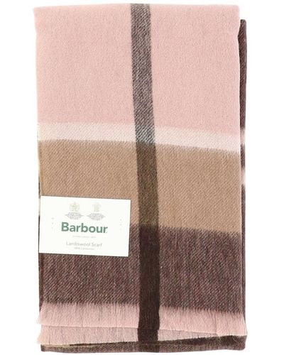 Barbour "Rosefield" Tartan Scarf - Pink