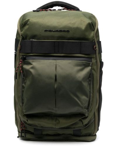 Piquadro Bike Backpack Computer And Ipad Holder Bags - Green