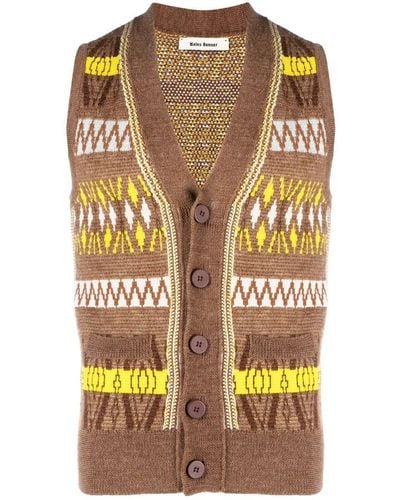 Wales Bonner Freedom Knitted Sweater Vest - Brown
