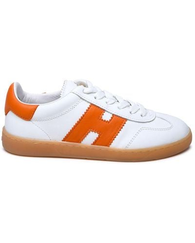 Hogan Cool Leather Sneakers - Orange