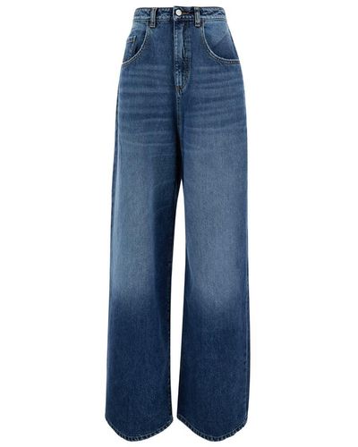 ICON DENIM High Waisted Wide Jeans - Blue