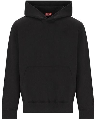 DIESEL S-Macs-Hood-Megoval-D Hoodie - Black