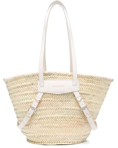 Givenchy Voyou Medium Rafia Basket Bag - Natural