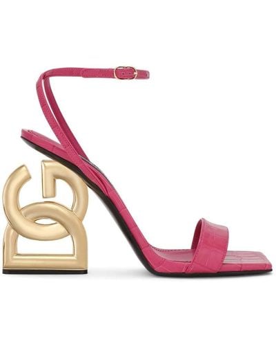 Dolce & Gabbana Dg Pop Patent Sandal - Pink