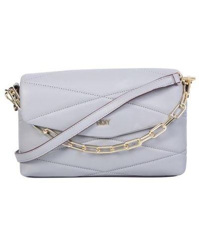 DKNY Crossbody Quilted Design Bag From - Grey