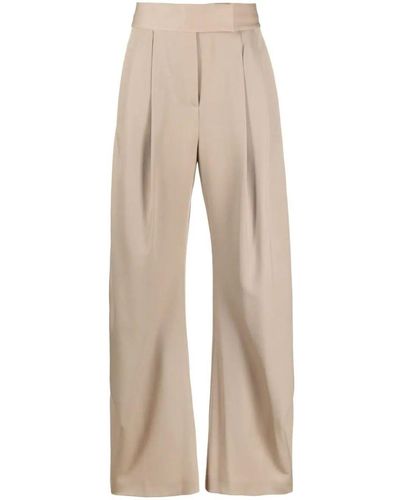 The Attico Gary Virgin-wool Trousers - Natural