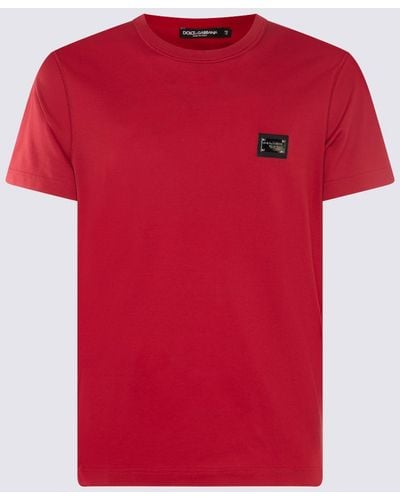 Dolce & Gabbana Red Cotton T-shirt