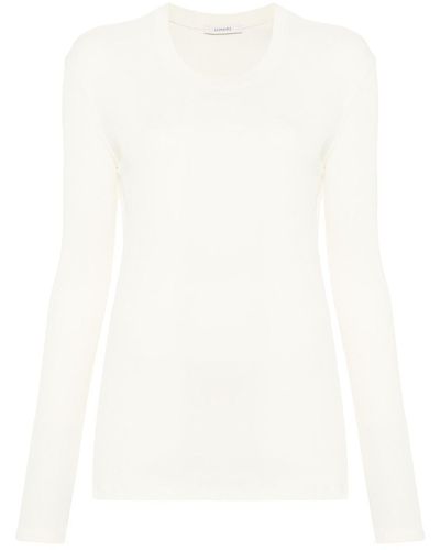 Lemaire Rib Long Sleeve T-Shirt - White