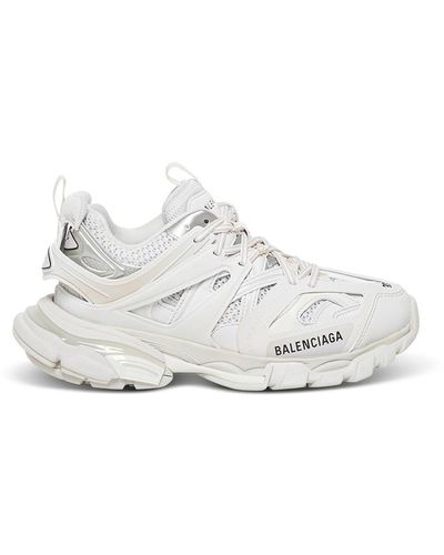 Balenciaga Track Mesh And Nylon Sneakers - White