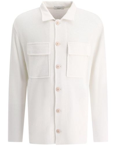 Lardini Overshirt With Chest Pockets - White