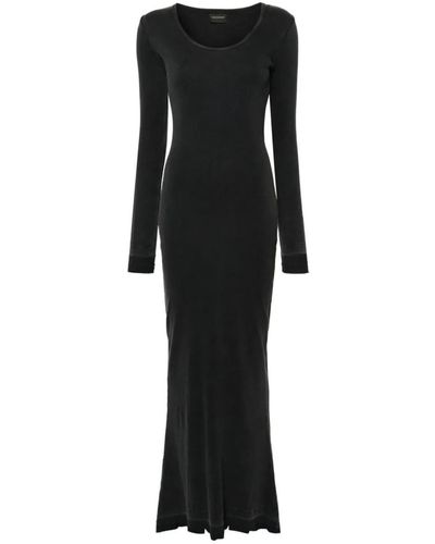 Balenciaga Distressed Maxi Dress - Black