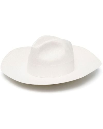 Borsalino Sophie Straw Panama Hat - White