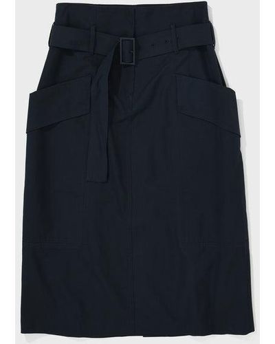 Low Classic Pocket Stitch Skirt Clothing - Blue