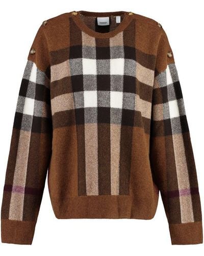 Burberry Wool And Cashmere Jumper - Brown