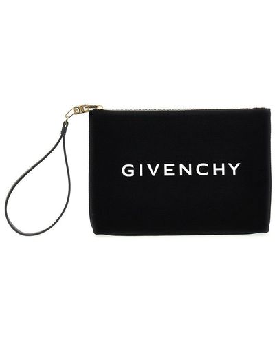 Givenchy Large Canvas Pouch - Black